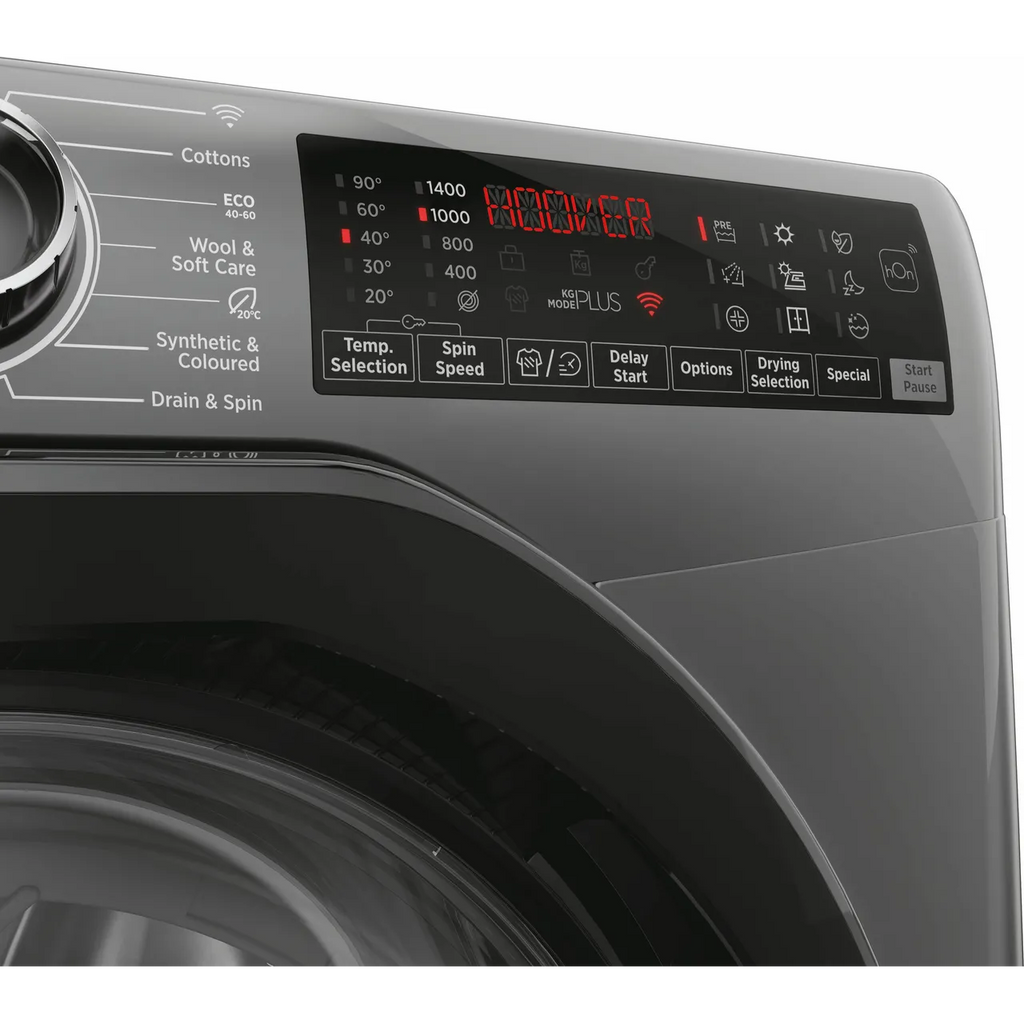 Hoover H-WASH&DRY 350 H3DPS4966TAMBR80 Wifi Connected 9Kg / 6Kg Washer Dryer with 1400 rpm - Graphite - D Rated [Wash&Dry], A Rated [Wash Only] (EX-DISPLAY/B)